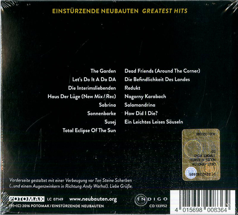 EinstÃ¼rzende Neubauten - Greatest Hits Cd 4015698008364