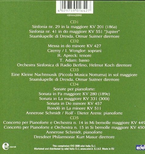 Kurt Masur (Direttore) - Il Genio - Wolfgang Amadeus Mozart CD 4029759016427