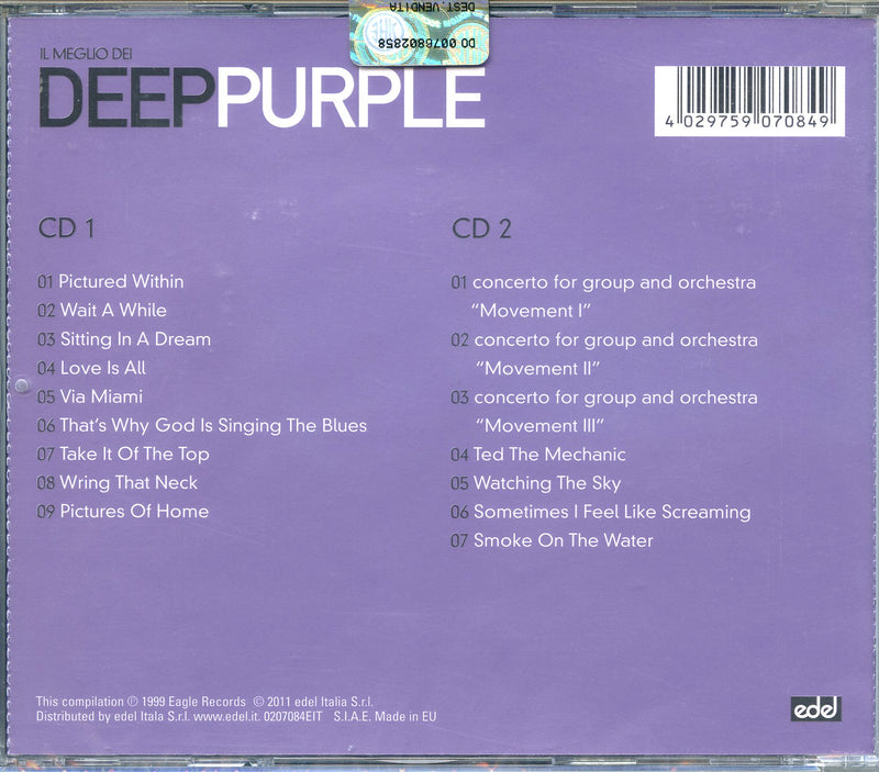 Deep Purple - Il Meglio Dei Deep Purple Cd 4029759070849