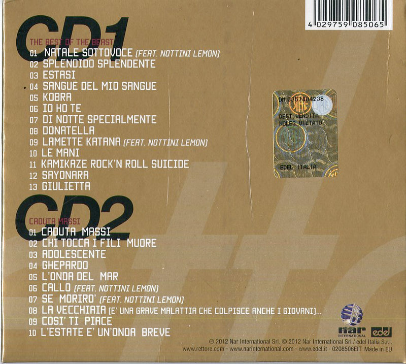 Rettore Donatella - The Best Of The Beast Cd 4029759085065