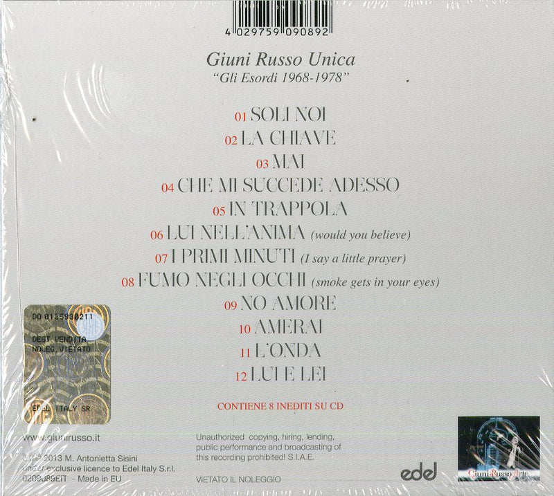 Russo Giuni - Unica CD 4029759090892