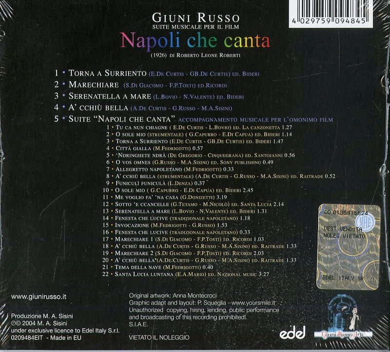 Russo Giuni - Napoli Che Canta Cd 4029759094845