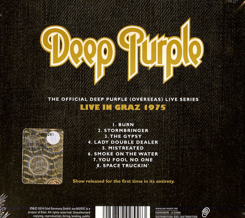 Deep Purple - Graz 1975 Cd 4029759095583