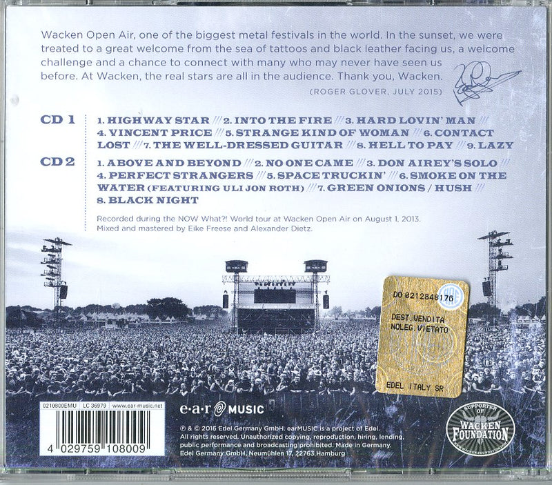 Deep Purple - From The Setting Sun...(In Wacken) CD 4029759108009