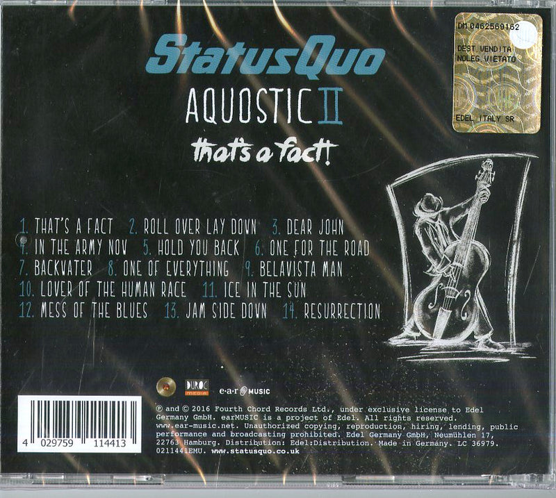 Status Quo - Aquostic Ii That'S A Fact! CD 4029759114413