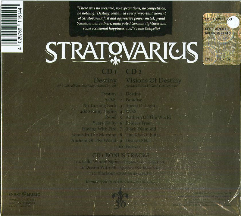 Stratovarius - Destiny (Reissue 2016) CD 4029759115144