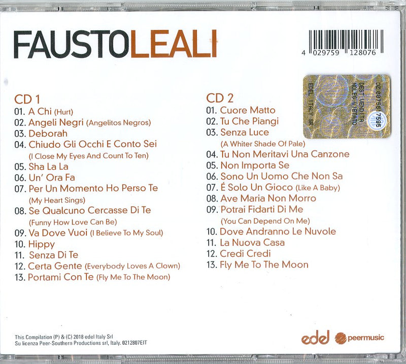 Leali Fausto - Il Meglio Di Fausto Leali Cd 4029759128076