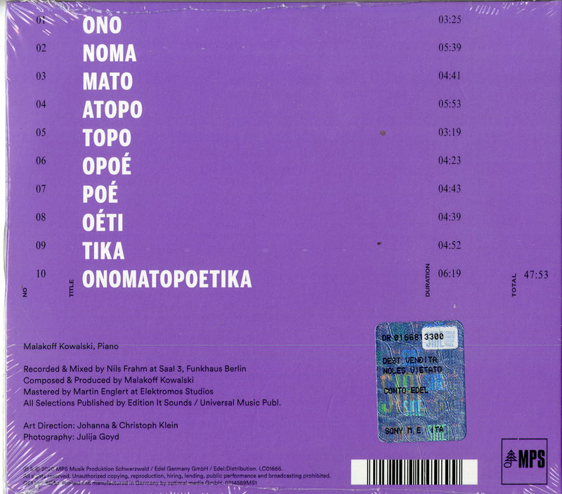 Kowalski Malakoff - Onomatopoetika CD 4029759145899