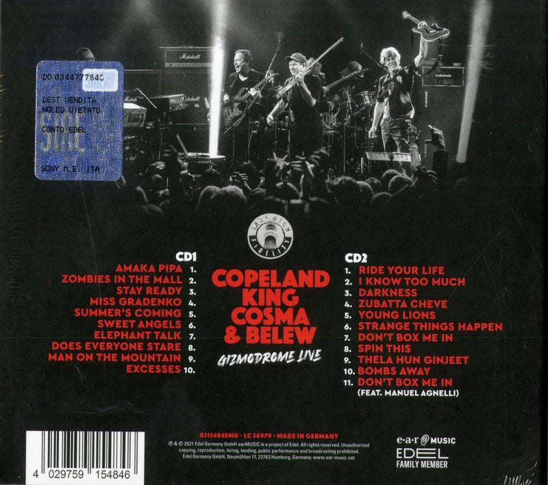 Copeland, King, Cosma & Belew - Gizmodrome Live Cd 4029759154846