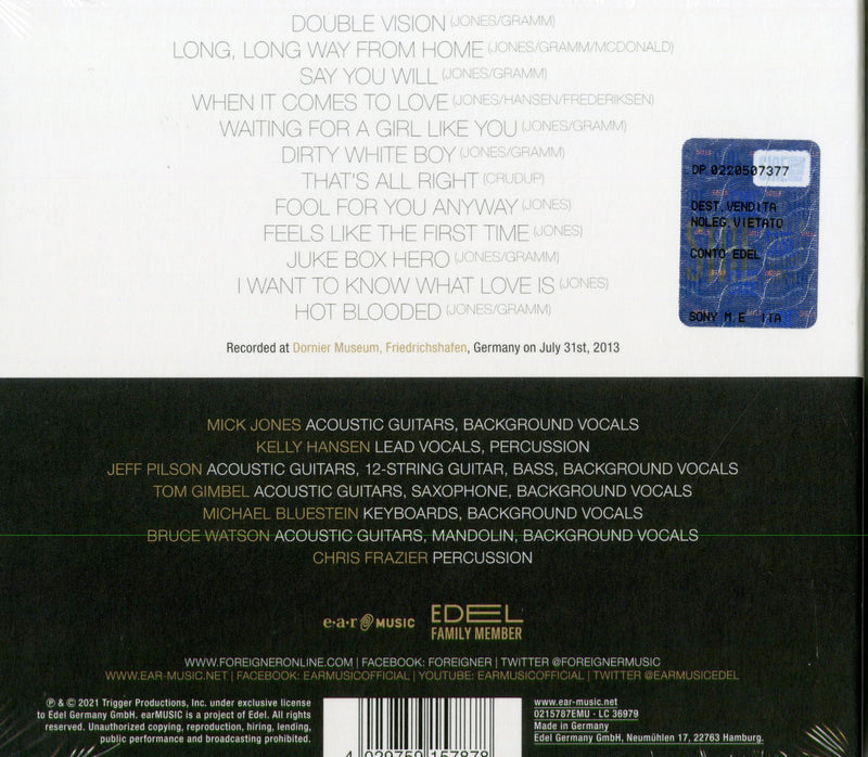 Foreigner - An Acoustic Evening With Foreigner Cd 4029759157878