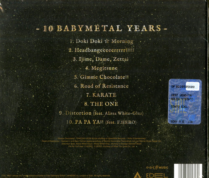 Babymetal - 10 Babymetal Years Cd 4029759158189