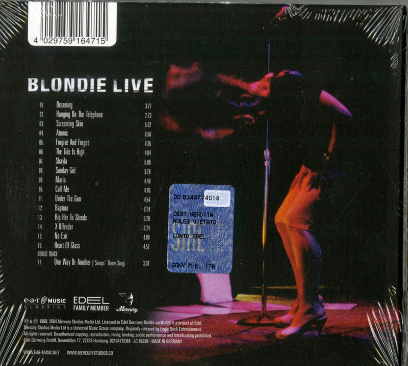 Blondie - Live Cd 4029759164715