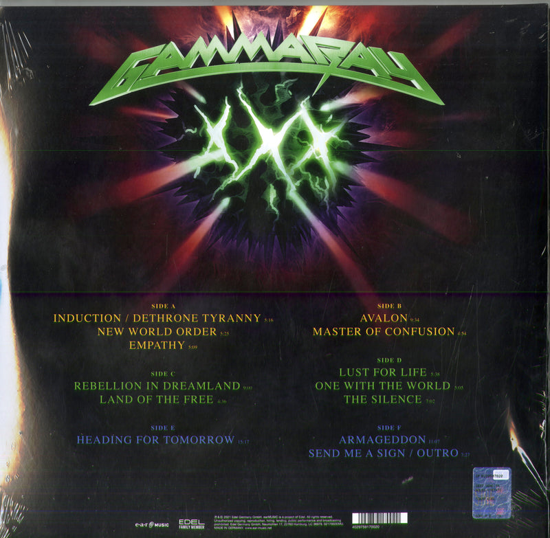 Gamma Ray - 30 Years Live Anniversary (3 Lp + Blu Ray) Lp 4029759170020