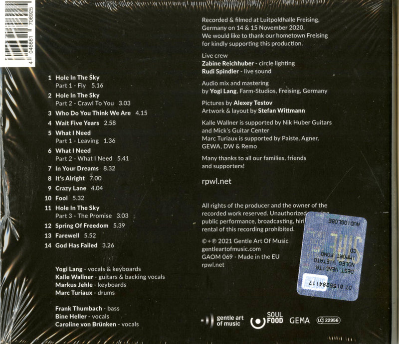 Rpwl - God Has Failed Live & Personal Cd 4046661706925