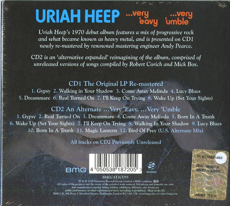 Uriah Heep - ...Very 'Eavy...Very 'Umble Cd 4050538187205