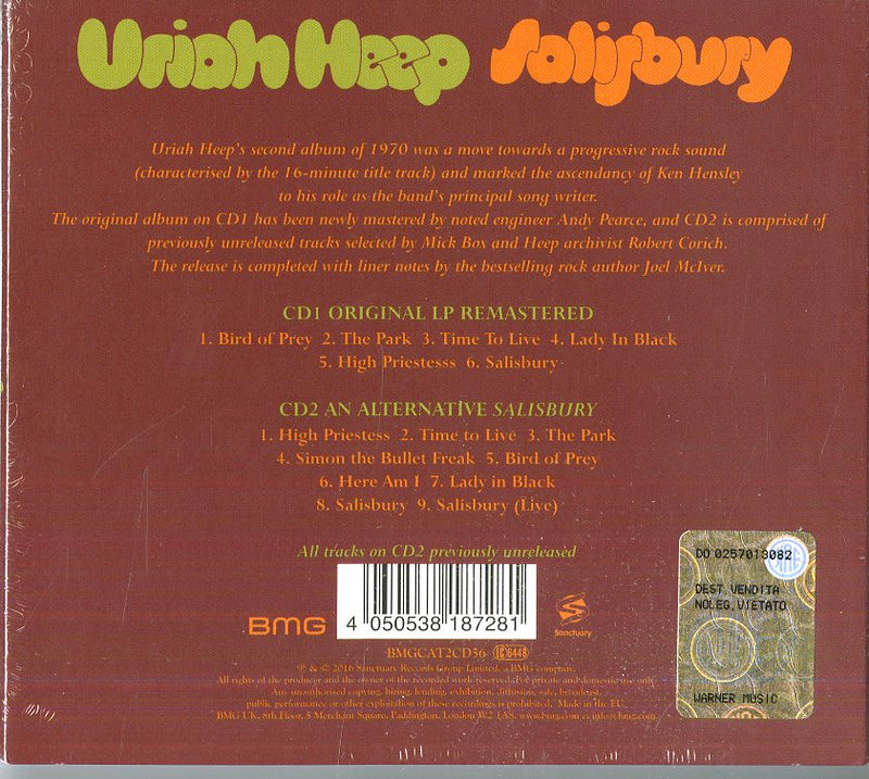 Uriah Heep - Salisbury (2 Cd) Cd 4050538187281