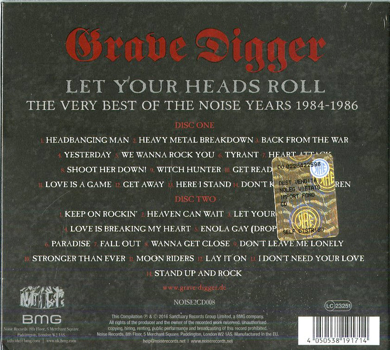 Grave Digger - Best Of Let Your Heads Roll Cd 4050538191714