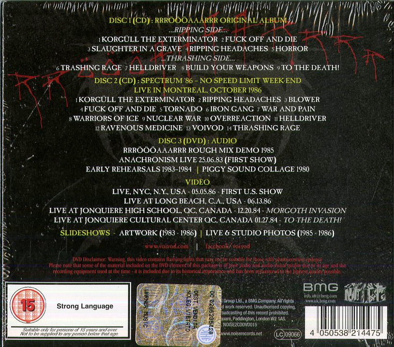 Voivod - Rrroooaaarrr (Deluxe Expanded 2Cd+Dvd) Cd 4050538214475