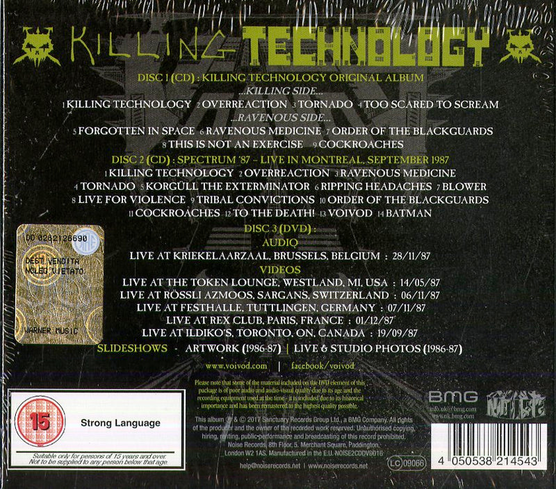 Voivod - Killing Technology (Deluxe Expanded 2Cd+Dvd) Cd 4050538214543