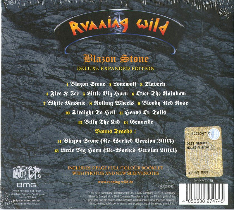 Running Wild - Blazon Stone (Expanded Version) Cd 4050538274745