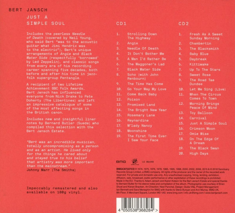 Jansch Bert - Just A Simple Soul (Best) Cd 4050538368284