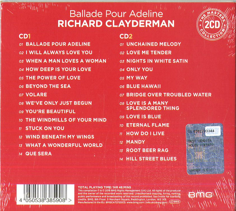 Clayderman Richard - Ballade Pour Adeline Cd 4050538385908