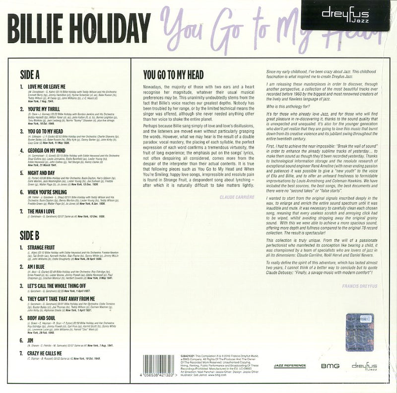 Holiday Billie - You Go To My Head Vinile LP - Vinyl record 4050538421323