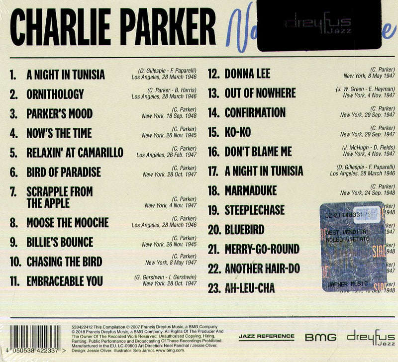 Parker Charlie - Now'S The Time Cd 4050538422337
