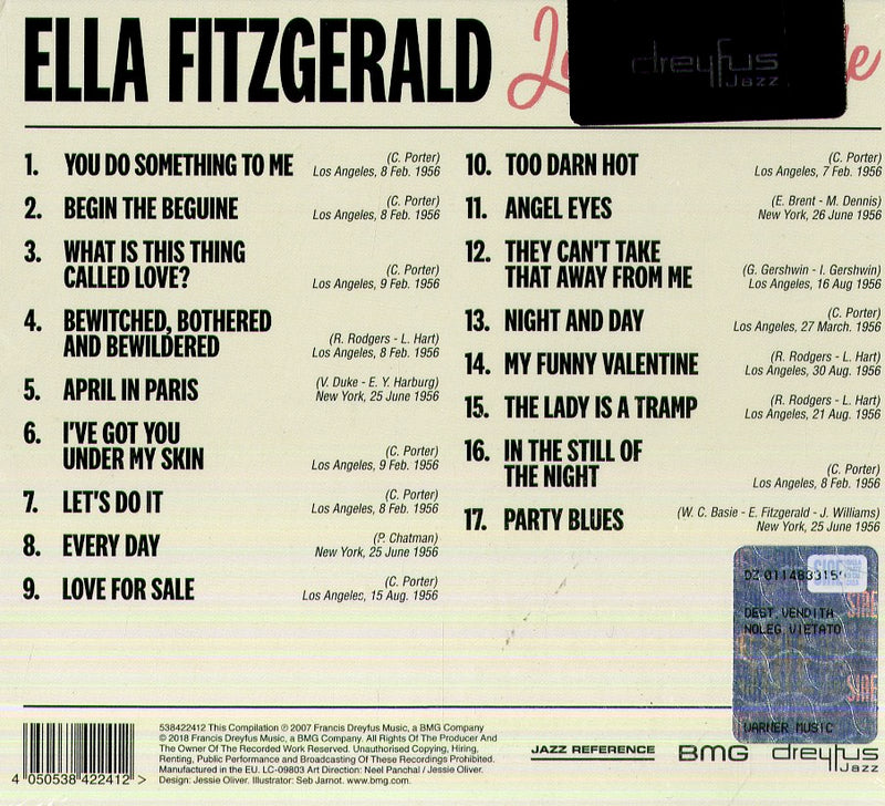 Fitzgerald Ella - Love For Sale Cd 4050538422412