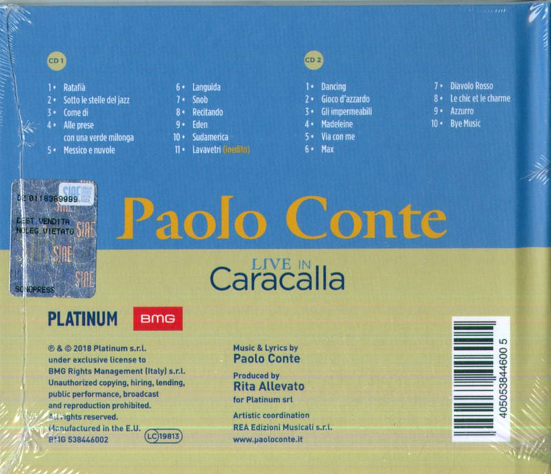 Conte Paolo - Live In Caracalla - 50 Years Of Azzurro (Digipack) Cd 4050538446005