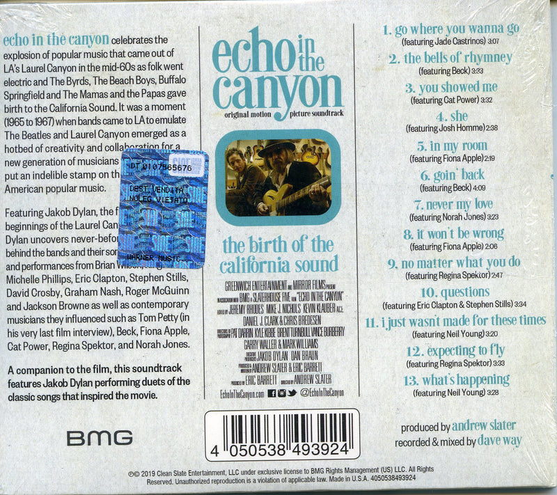 Compilation - Echo In The Canyon Cd 4050538493924