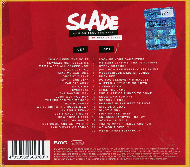 Slade - Cum On Feel The Hitz - The Best Of Slade Cd 4050538608700