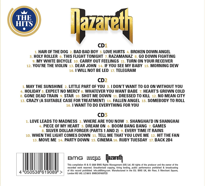 Nazareth - The Ultimate Collection (Box 3 Cd) Cd 4050538619089