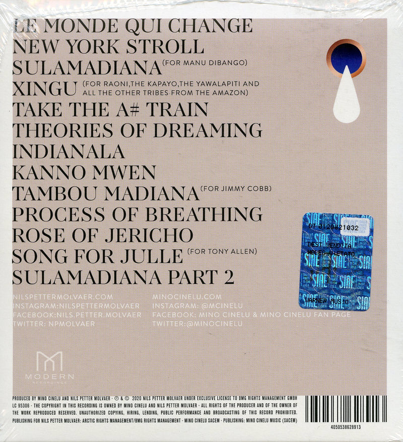 Cinelu Mino & Molvaer Nils Petter - Sulamadiana Cd 4050538628913