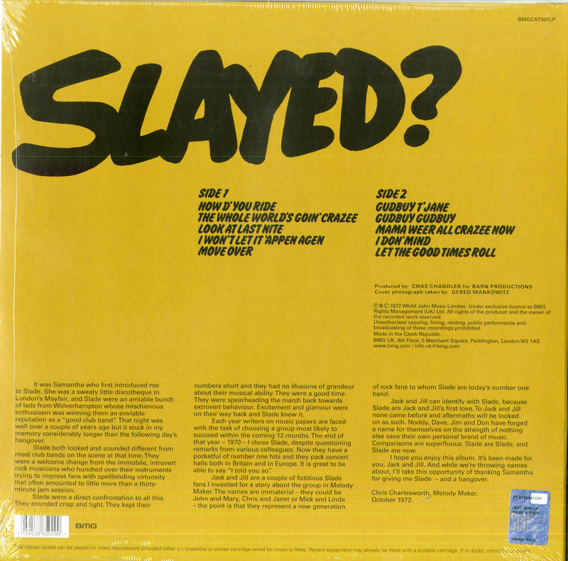 Slade - Slayed? (Vinyl Black & Yellow Splatter) Lp 4050538659290