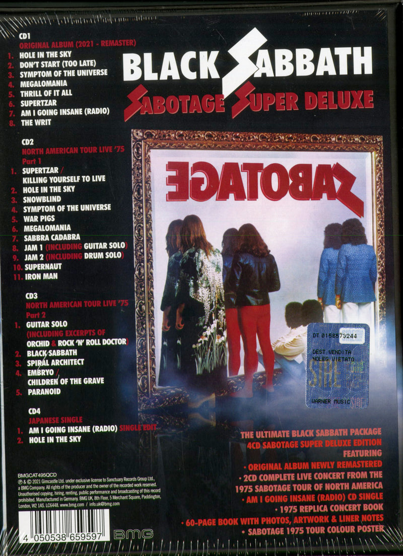 Black Sabbath - Sabotage (Super Deluxe Box Set 4 Cd) Cd 4050538659597