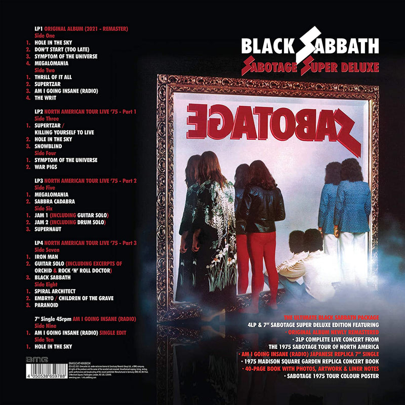 Black Sabbath - Sabotage (Super Deluxe Box Set 4 Lp + 7") Lp 4050538659788