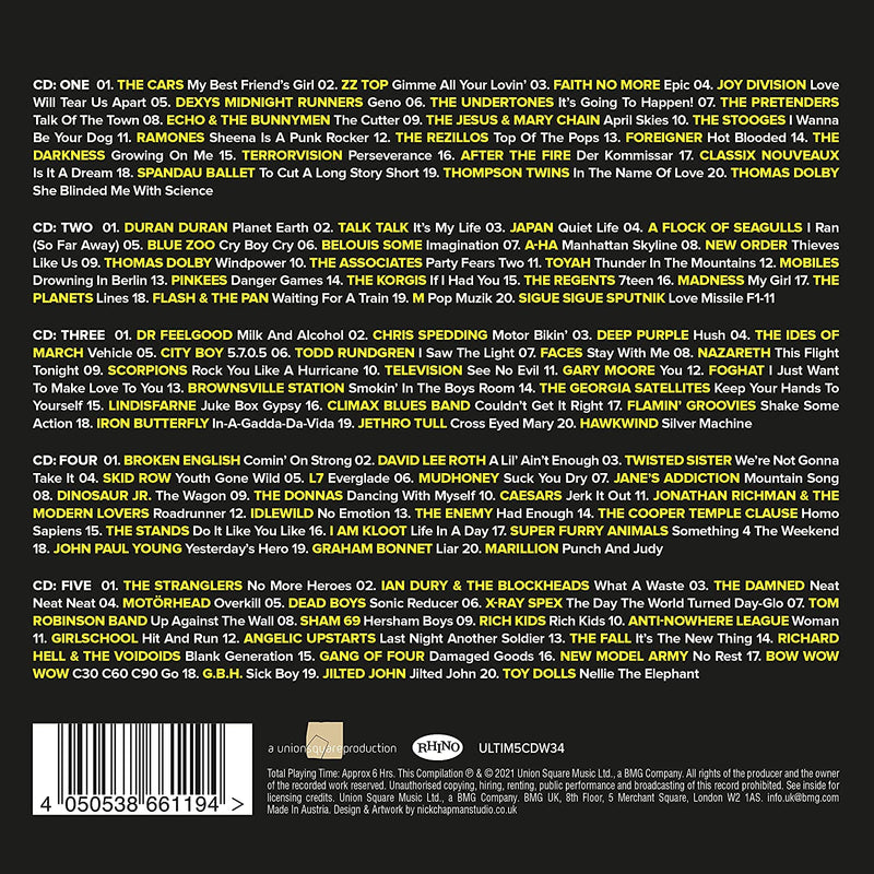 Compilation - Ultimate Rock & New Wave Cd 4050538661194