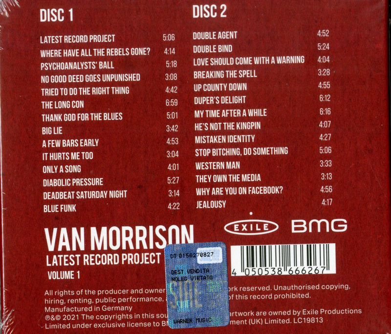 Morrison Van - Latest Record Project Vol.1 Cd 4050538666267