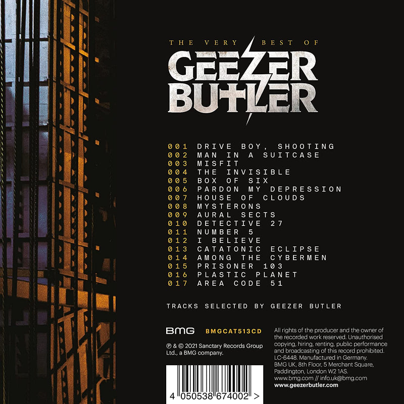 Butler Geezer - The Very Best Of Geezer Butler Cd 4050538674002