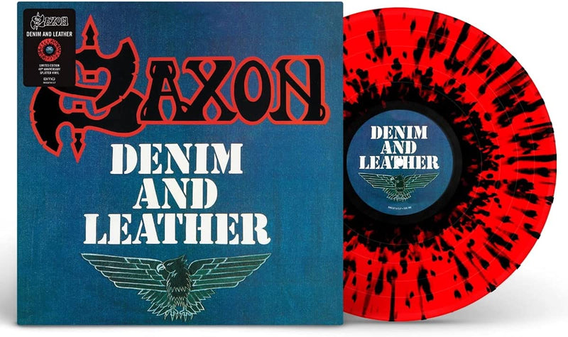 Saxon - Denim And Leather (Red & Black Splatter Vinyl) Lp 4050538676686