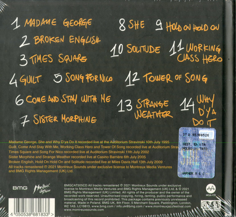 Faithfull Marianne - Marianne Faithfull The Montreux Years Cd 4050538681833