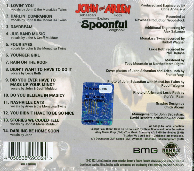 Sebastian John & Arlen Roth - The Spoonful Songbook Cd 4050538693324