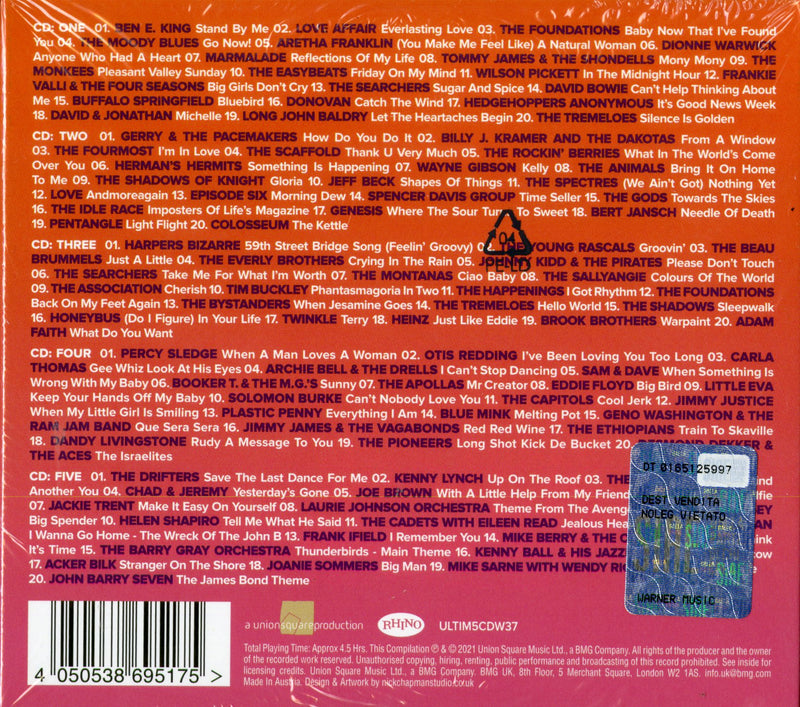 Compilation - Ultimate Hits 60S (Box 5 Cd) Cd 4050538695175