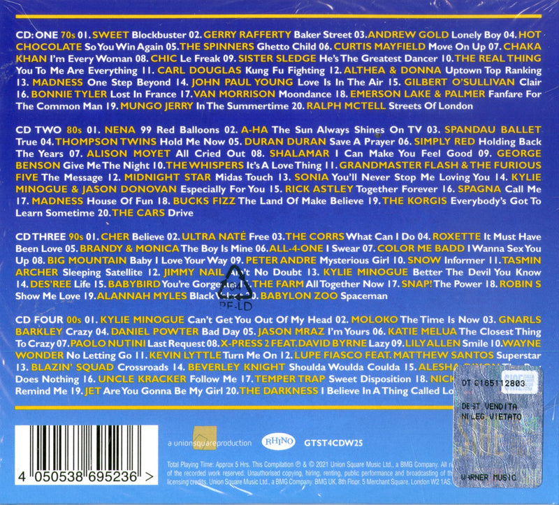 Compilation - Greatest Ever Decades (Box 4 Cd) Cd 4050538695236