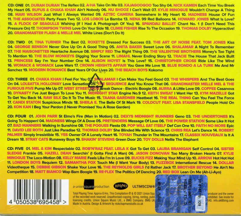 Compilation - Ultimate 80S Party (Box 5 Cd) Cd 4050538695458