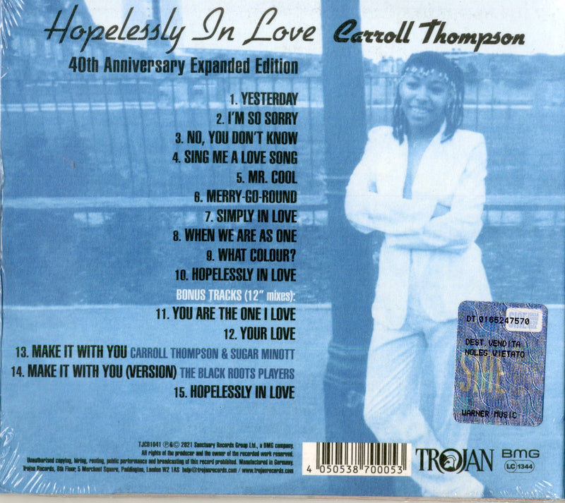 Carroll Thompson - Hopelessly In Love Cd 4050538700053