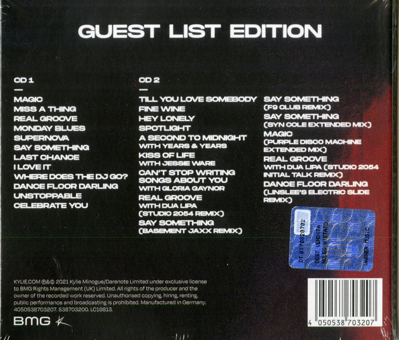 Minogue Kylie - Disco Guest List Edition Cd 4050538703207