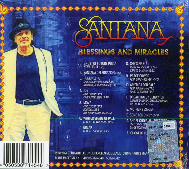 Santana - Blessings And Miracles Cd 4050538714548