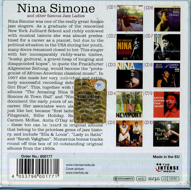 Simone Nina( And: Vaughan, Fitzgerald, Holiday..) - The Amazing (10Cd) Box Cd 4053796001771